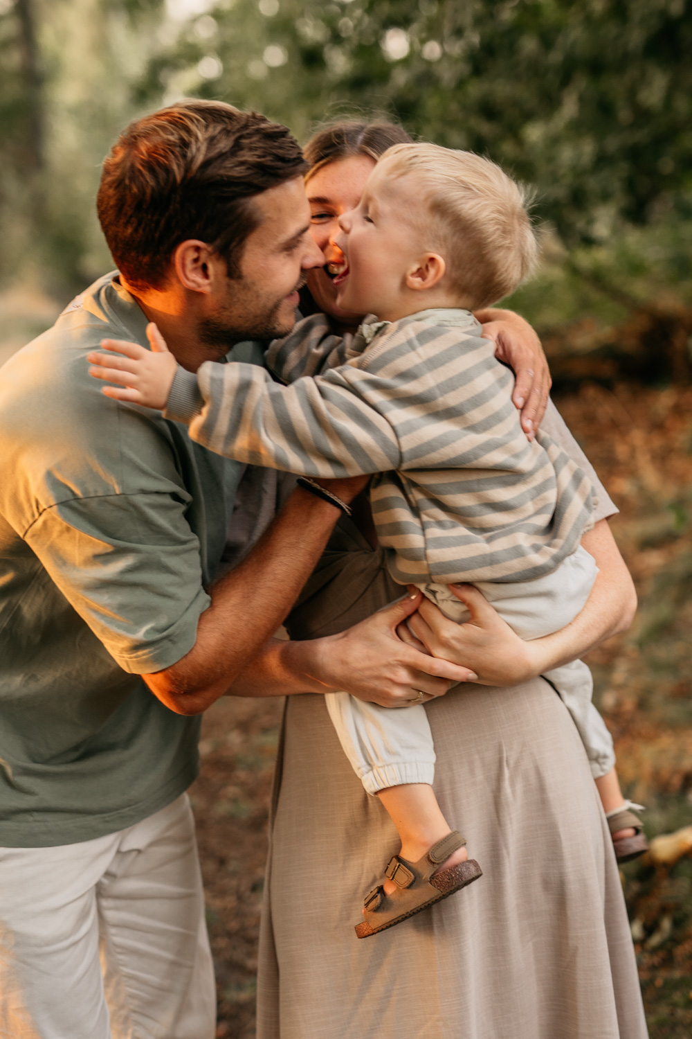 a man holding a child